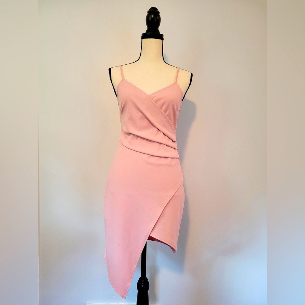 Pink asymmetrical dress